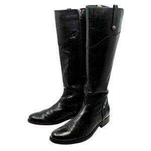 FRYE~Melissa Button Riding Boots~WOMENS BLACK LEATHER  Sz 7.5